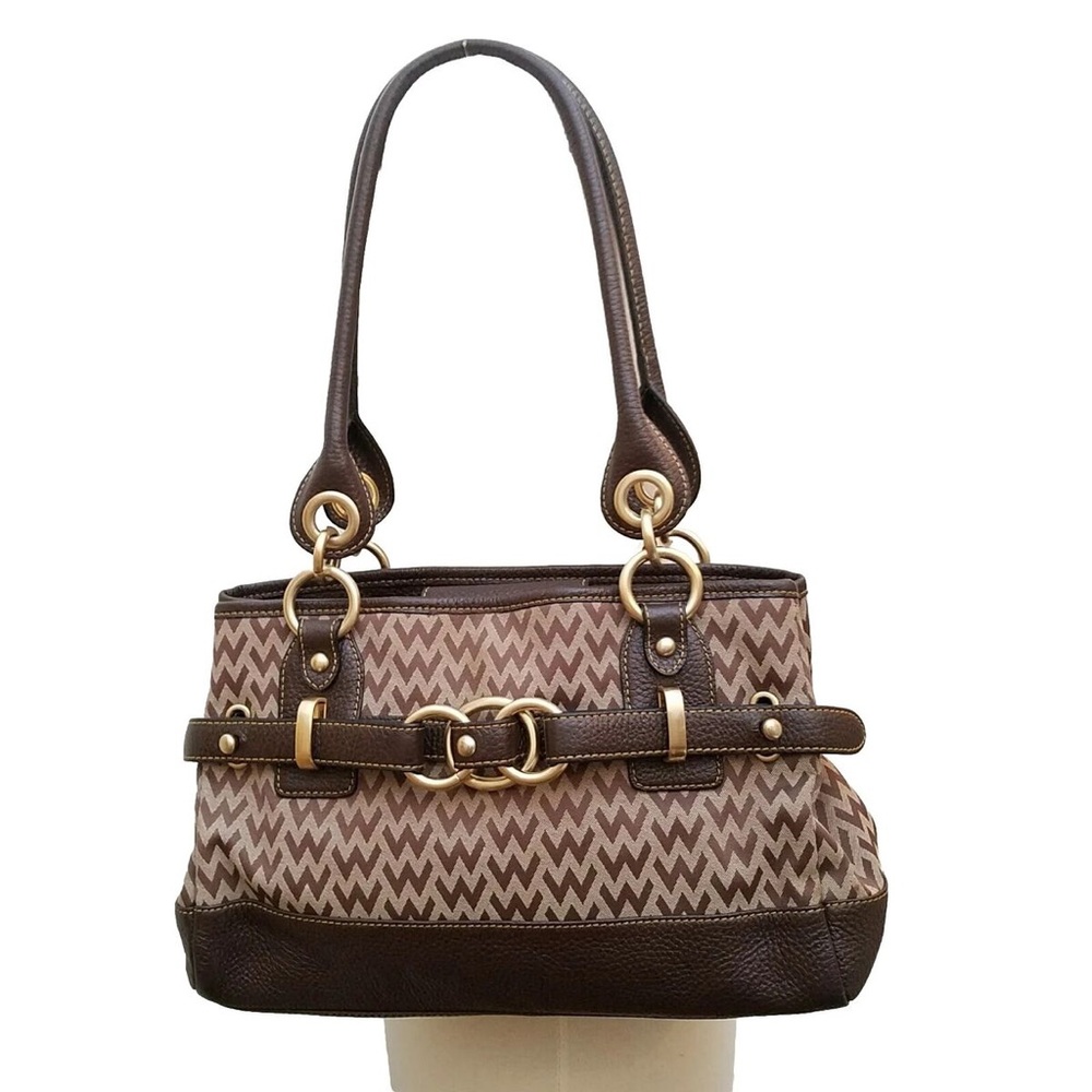 Wilson Signature Canvas Leather Shoulder & hand bag Purse Women’s Medium